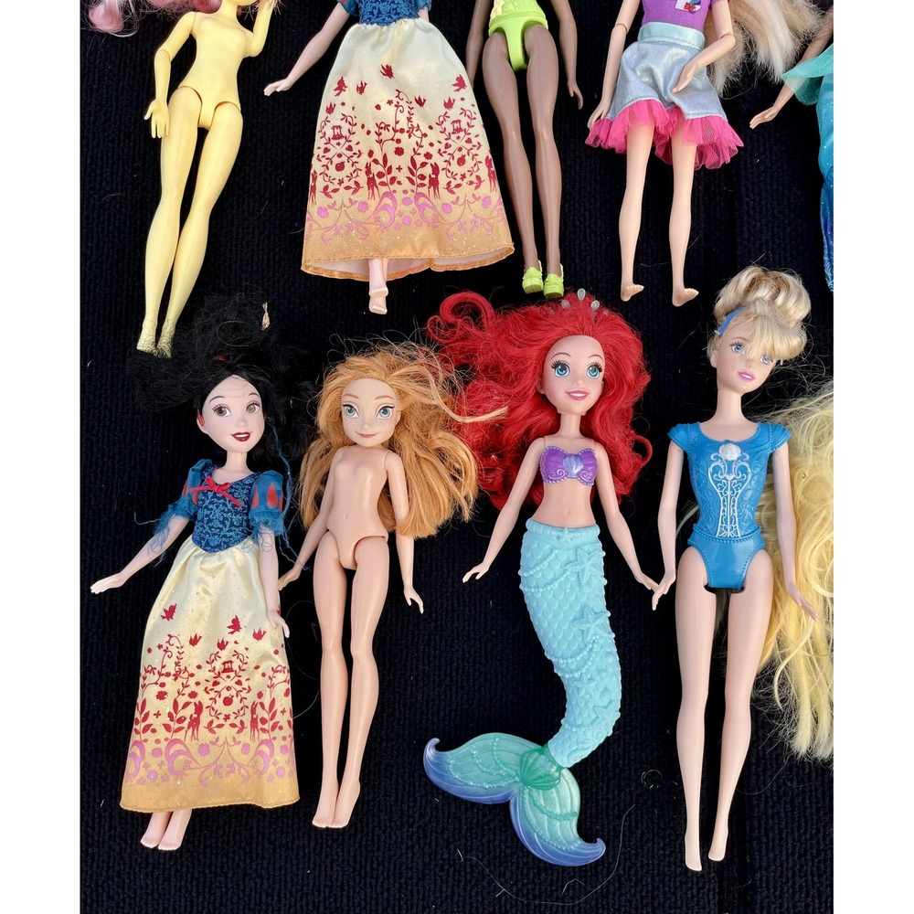 Disney Princess Dolls Bundle Ariel Rapunzel Jasmine Moana Cinderella Belle Lot o - Picture 4 of 7